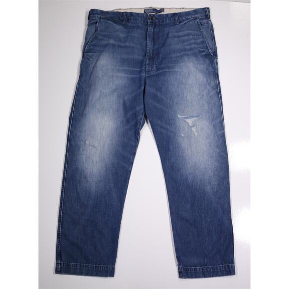 Polo Ralph Lauren Mens Salinger Chino Straight Fit Denim Jeans Pants 38x30 - Picture 2 of 9